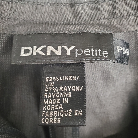 DKNY Women's Linen Blend Suit Set. Charcoal. 14/14P - Picture 11 of 16